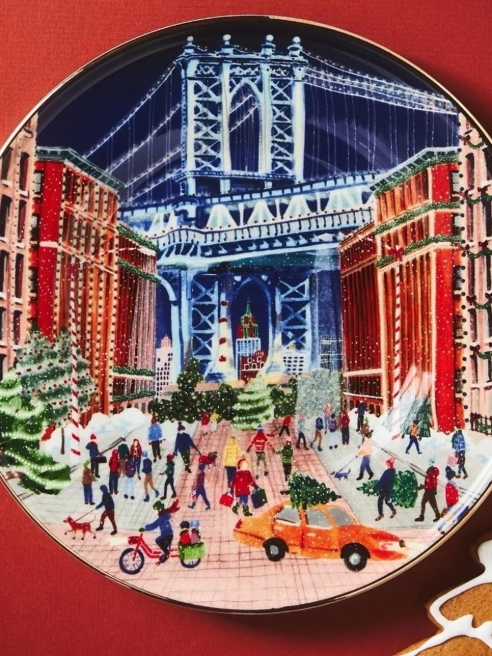 NWT 2024 Anthropologie Holiday in The City New York Dessert Plate